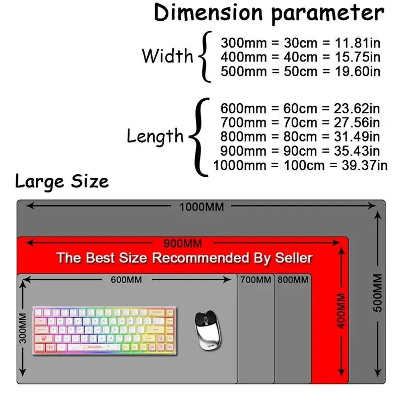 Blue Mouse Pad Large Playmat C - Gaming Mouse Pad Xl ulasan dan harga