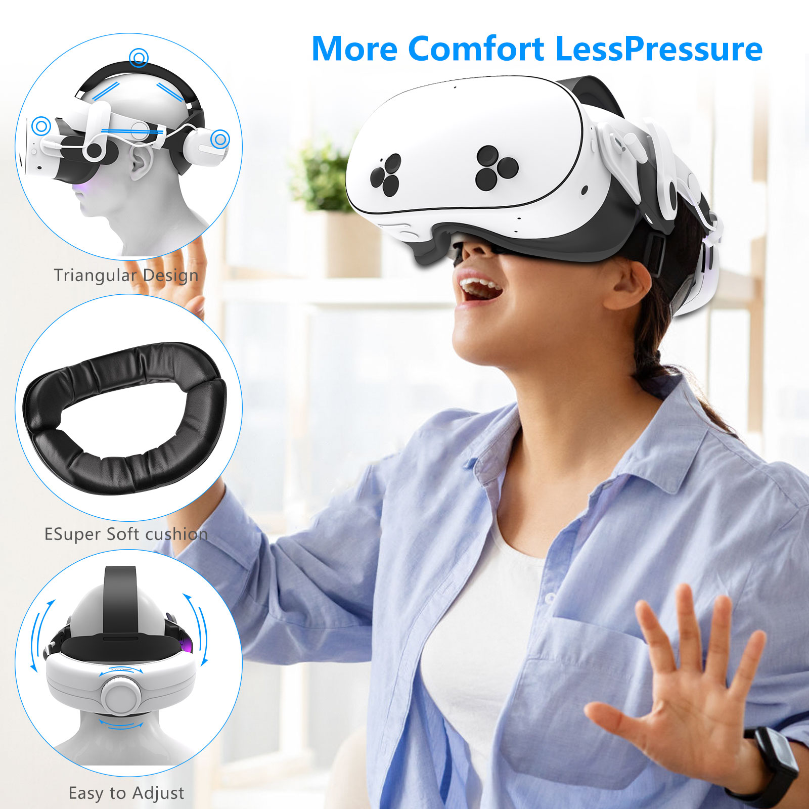 For Quest3S VR Headset 12000mA - Gaming Accessories Headset ulasan dan harga