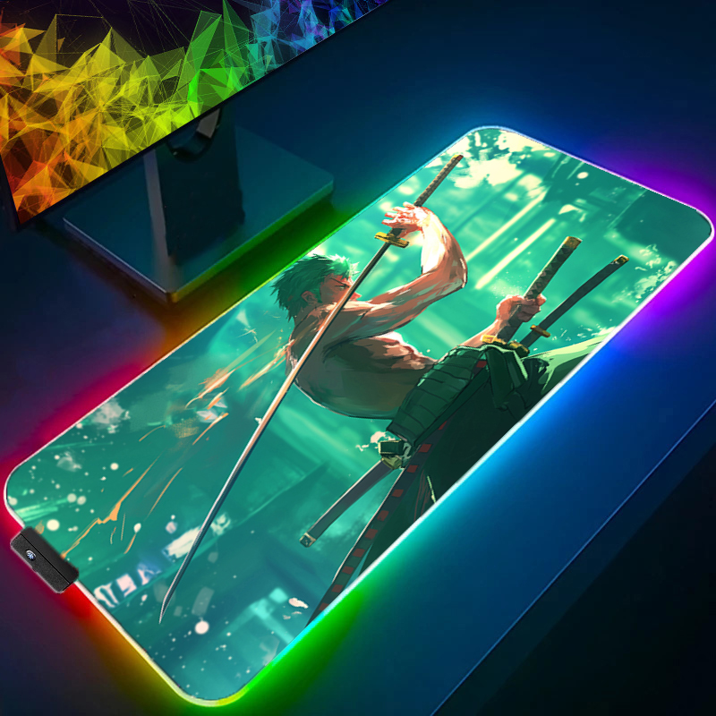 ONE PIECE Zoro Mouse Pad RGB G - Gaming Accessories Wholesale ulasan dan harga