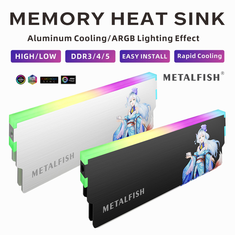 METALFISH DRAM Heatsink 5V-3PI - Gaming Accessories For Setup ulasan dan harga