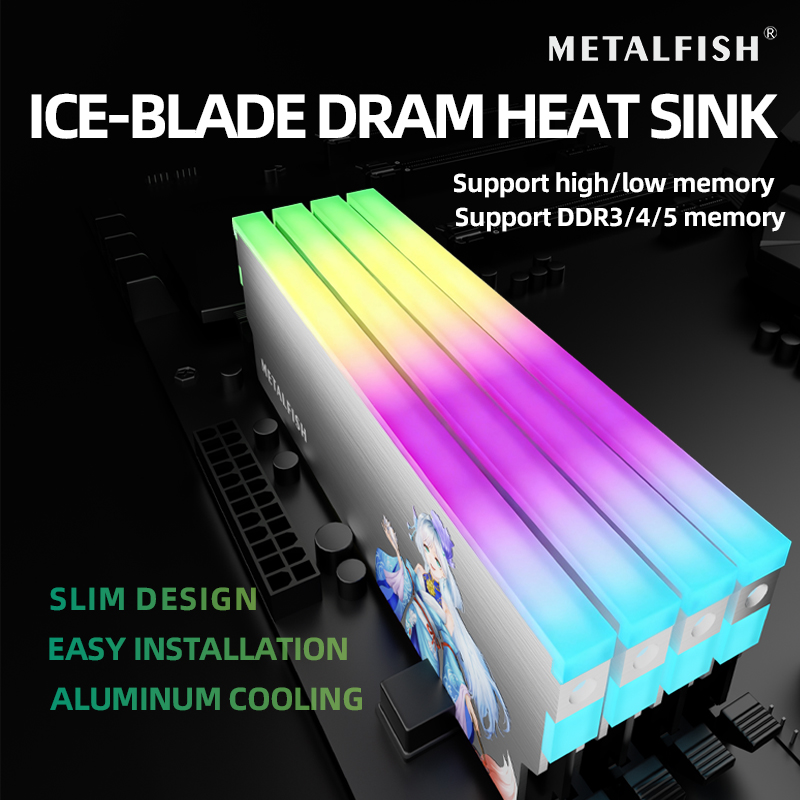 METALFISH DRAM Heatsink 5V-3PI - Gaming Accessories For Setup ulasan dan harga
